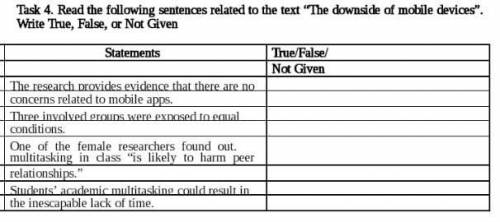 Read the following sentences related to the text The downside of mobile devices