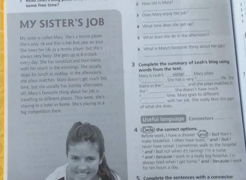 Task 1. Прочтите блог “My sister’s job”(упр1 стр 32 красный учебник) Закончите краткое изложение бло