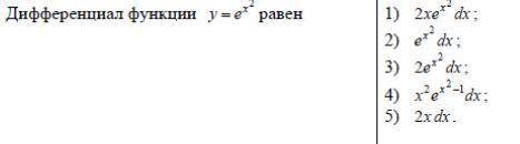Дифференциал функции y=e^x^2 равен
