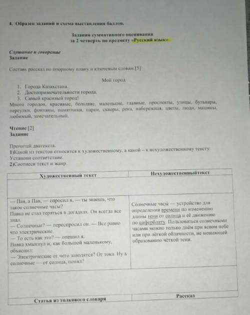 Задания суммативного оценивания за 2 четверть по предмету русский язык​