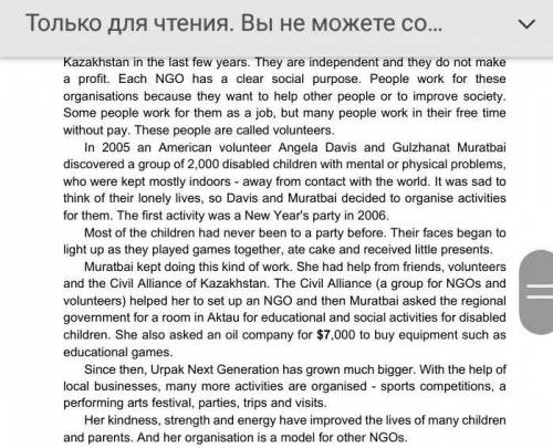 1) in the first paragraph, what does with a big heart mean? 2)what is the difference between an NGO