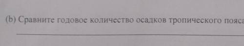 (b) Сравните годовое количество осадков тропического пояса двух материков.​