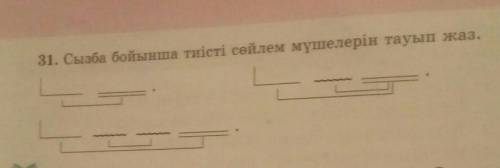 Сызба бойынша тиісті сөйлем мүшелерін тауып жаз.​