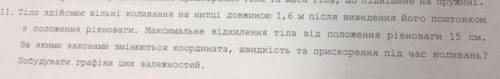 Механические колебания. Задача на русском: Тело совершает свободные колевания на нитке длиной 1,6м п