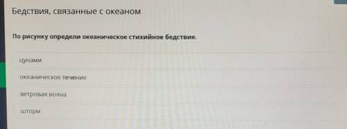 По рисунку определи океаническое стихийное бедствие​