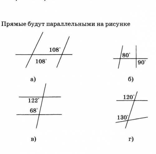 Прямые будут параллельными на рисунке​