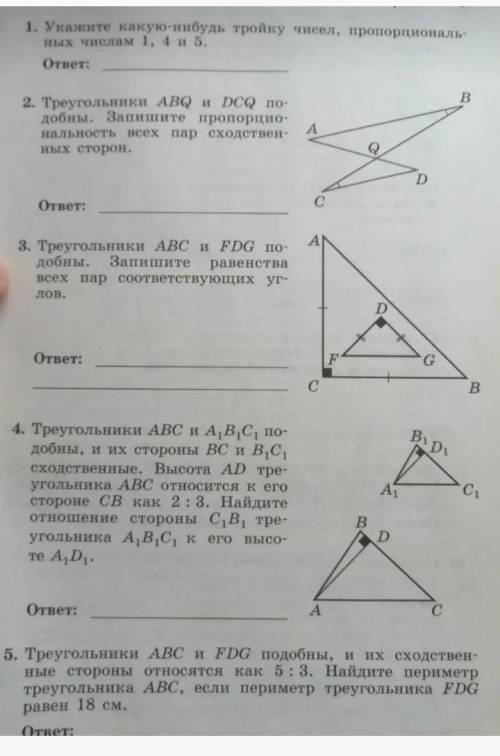 5 заданий геометрия. ​