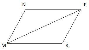 На рисунке угол NMP равен углу RPM, угол NPM равен углу RMP . Доказать: 1) ∆ MNP равен ∆ MPR. 2) Най