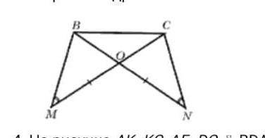 На рисунке M=N, MO=NO. Докажите, что треугольник BOC-РАВНОБЕДРЕННЫЙ