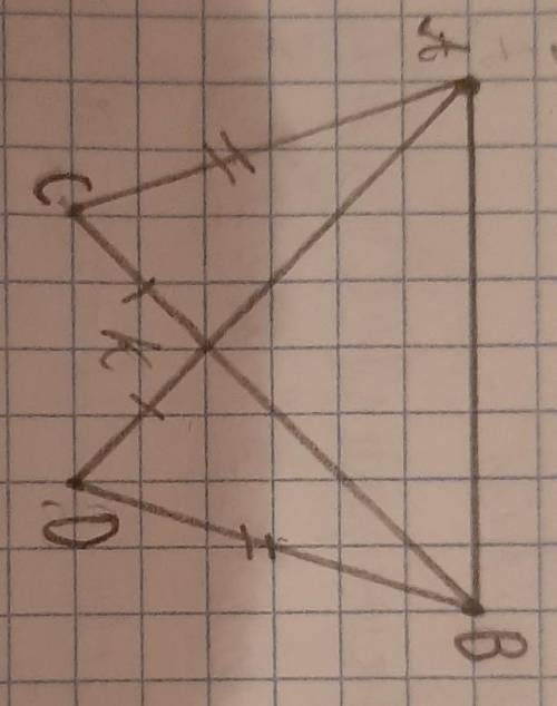 На рисунке AC=BD CK=DK.Докажите что треугольник AKB равнобедренный​