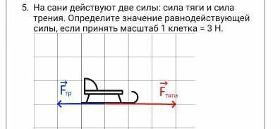 на сани действуют две силы сила тяги и сила трения Определите значение равно дающие силы если принят