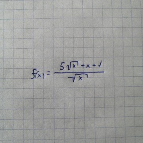 найти f(x)=5√x+x+1/√x