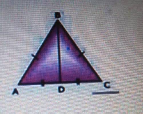 2. В треугольниках ABD и DBC: AB-BC, AD=DC. Докажите, что треугольник АВD = треугольник ADBC.