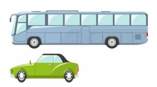 Длина машины равна 4,25 м. Какова приблизительная длина автобуса? ответ запиши в сантиметрах.
