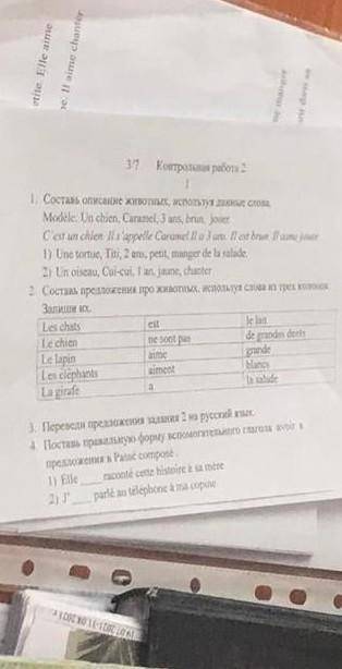 Французский язык. Контрольная работа по теме животные сделайте . ​