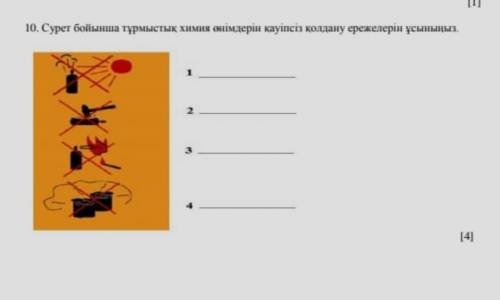 10. Сурет бойынша тұрмыстық химия өнімдерін қауіпсіз қолдану ережелерін ұсыныңыз