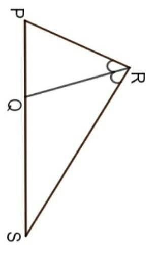 ОТВЕТ СДЕЛАЮ ЛУЧШИМ. Дан треугольник PRS. PS – основание, RQ – биссектриса. Точка Q делит основание
