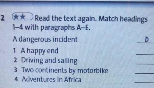 Read the text again. Match headings 1-4 with paragraphs A-E​