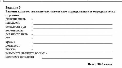 Замени количественные числительные порядковыми и определите их строение соч идёт ​