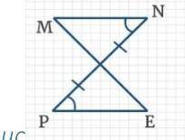 РИСУНОК 1 ПЕРЕЧЕРТИ РИСУНОК 1,точку пересече- ния PN и ME обозначь буквой О. ДОКАЖИ, что треугольник