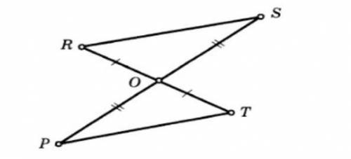 На рисунке RO=OT, SO=OPДокажите что треугольник ROS= треугольнику ОТВЕТ (объяснение) с рисунком ​