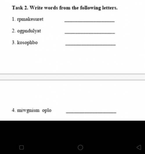 Please task 2 writewords​