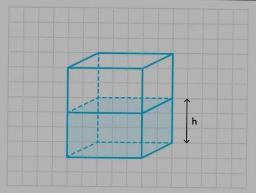 лабораторный сосуд имеет форму прямоугольного параллелепипеда, и вода в нем находится на уровне h см