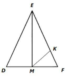 1. На рисунке MP=PK и ∠MPO=∠KPO. Докажите, что ∆ = ∆�2.На рисунке DE=EF и DM=MF. MK –биссектриса тре