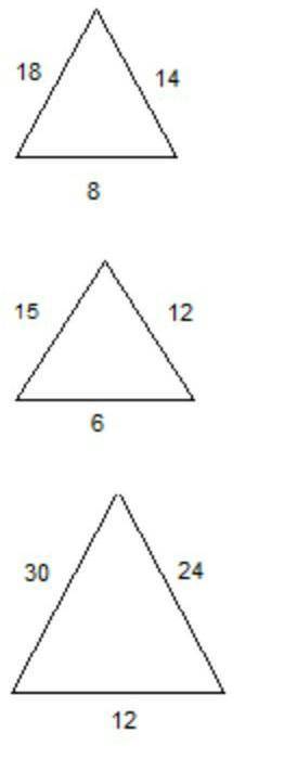 Какой из треугольников не подобен двум другим  ​
