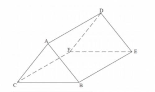 На рисунке изображена вертикальная призма, основания которой - прямоугольные треугольники. Сторона т