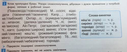 Устав устав пропущені букви утвори словосполучення дібравши з дужок прикметник у потрібній формі зап