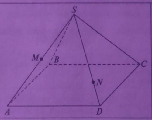 SABCD - правильная четырехугольная пирамида, все ребра которой равны 37. Точка M - середина ребра SA