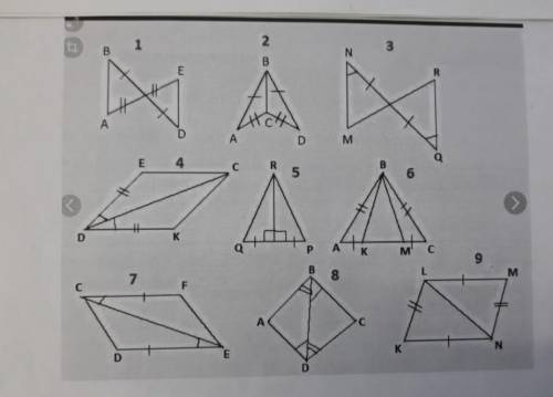 найти равные треугольники на каждом чертеже и доказать их.​подробно расписать ​