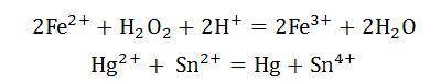9. Окислительно-восстановительные реакции выражаются ионными уравнениями:(см.рисунок) Составьте для