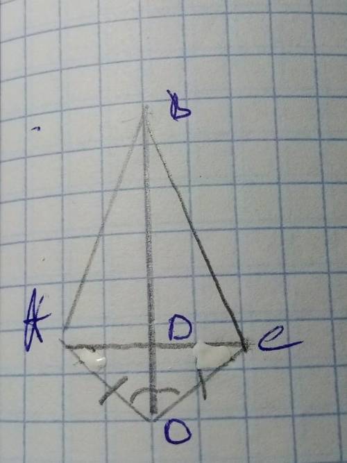 На рисунке АО=ОС Угол АОD= углу СОD. Докажите, что треугольник АВD = треугольнику СОD​
