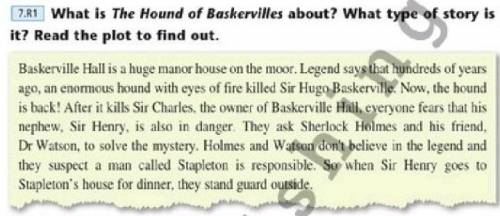 (╯°□°）╯︵ ┻━┻ | 7.R1 What is The Hound of Baskervilles about? What type of story is it? Read the plot