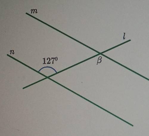 Чтобы прямые m и n были параллельными, какова должна быть градусная мера угла B? ​