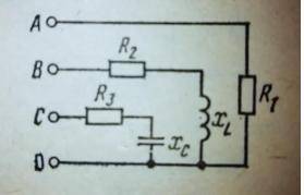 В трехфазную четырехпроводную сеть с линейным напряжением UЛ = 220 В включены конденсатор, катушка и