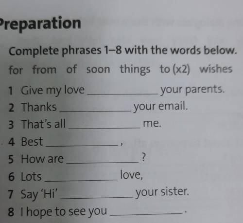 Complete phrases 1-8 with the words​