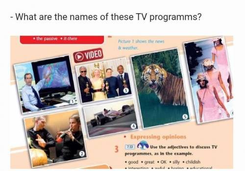 What are the names of these TV programms? ​