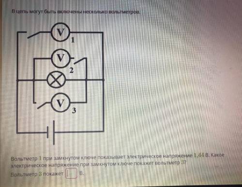 в цепь могут быть включены несколько вольтметров​