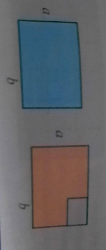 Найдите периметр синего прямоугольника и красного составной фигуры и Обоснуйте их равенство​