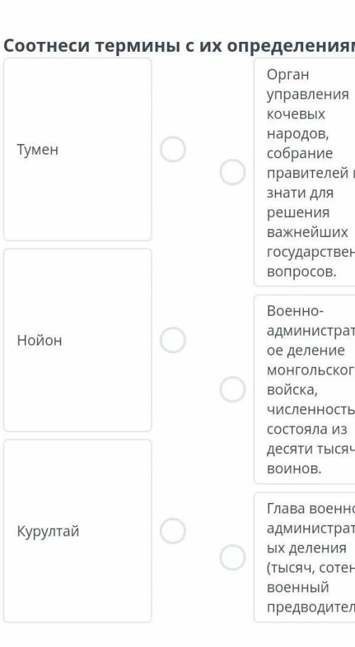 Соотнеси термины с их определениями. ​