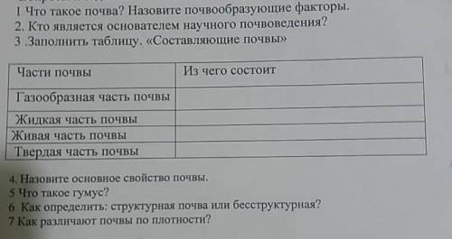 1. Что такое почва? Назовите почвообразующие факторы. 2. Кто является основателем научного почвоведе