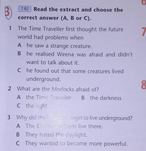 Read the extract and choose the correct answer (A, B or C)​