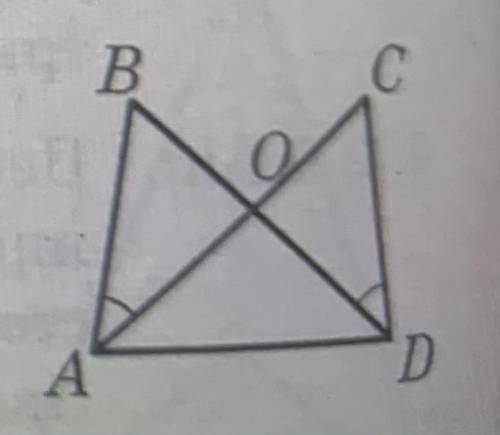 Дано: трикутник АОD -рівнобедрений, основа-AD, кут ВАС = кут CDB (див. рисунок). Доведіть: кутАВО =к