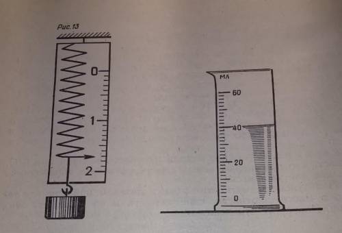 Решите задачи (письменно): 10. К динамометру подвешен латунный цилиндр (рис. 13), ко-торый после взв