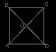 Дан квадрат ABCD, точка O пересечения диагоналей AC и BD. 1) Угол между векторами AB−→− и AC−→− раве