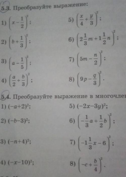 No5.3(1,3,5,7);No5.4(2,4,6,8)​