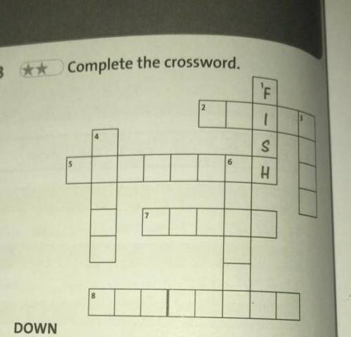 Complete the crossword. ​